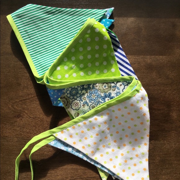 12 Pieces of Cotton Fabrics Party Decor Banner with 3 Colors to Pick - Picture 10 of 10